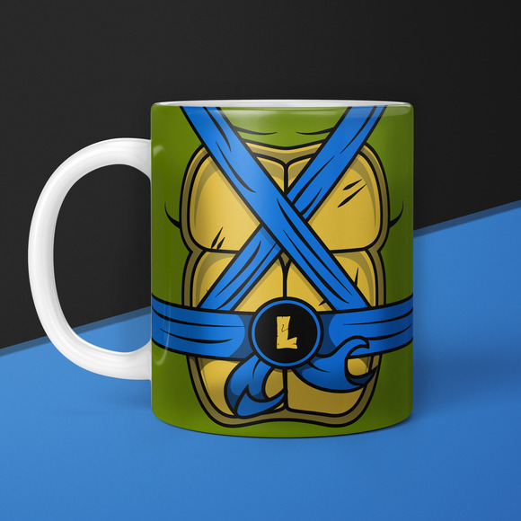 TMNT LEONARDO Coffee Mug, Teenage Mutant Ninja Turtles Gift - Picture 1 of 3